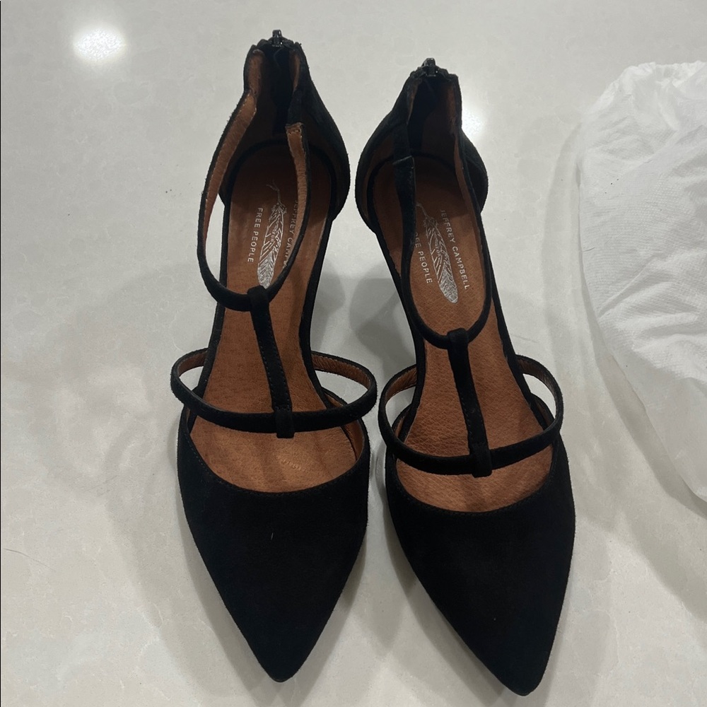 Black T-Strap Heels